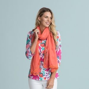 NWT!  Hatley Josephine Scarf - Coral